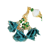 Decoratieve groene bloem tassel voor Tasbih Kristal Bloemen en kristal bloemen